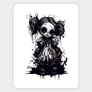 Spooky haunted ink doll Magnet